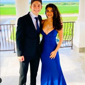 Sherri Hill Size 2 Navy Blue Prom Dress
